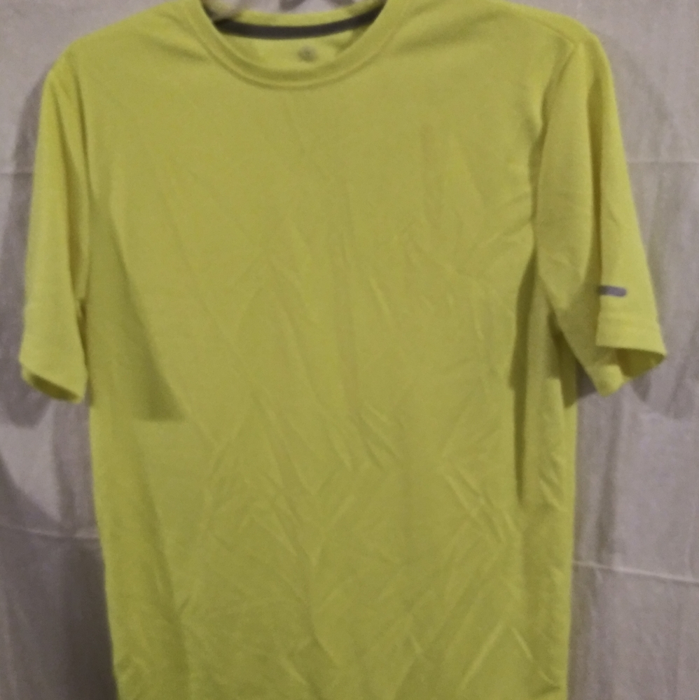 Athletic drifit neon yellow tank top size small.